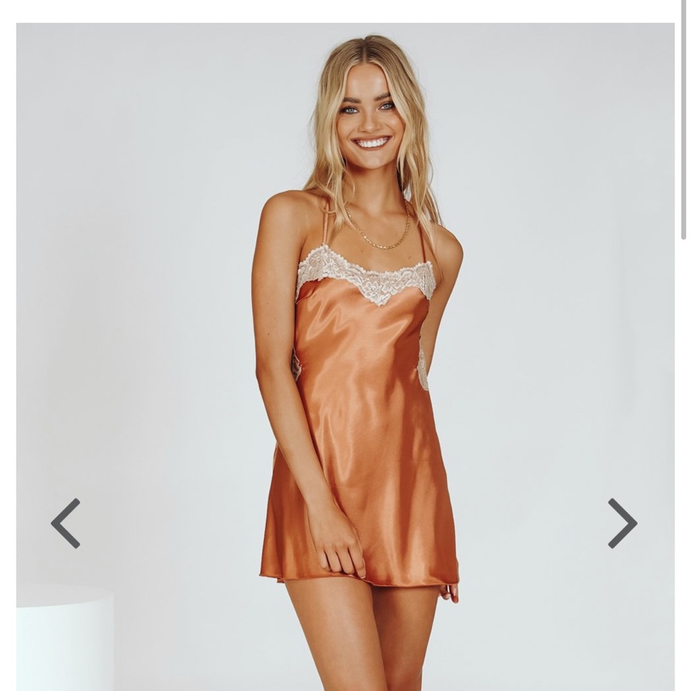 Verge girl learn French slip mini dress
